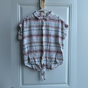 Weatherproof | Vintage linen front tie | Women’s M top